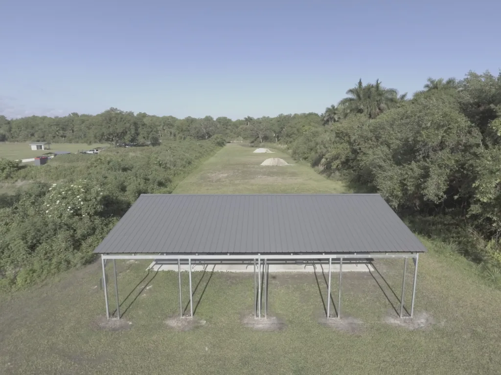 Rifle bay shelter from above
